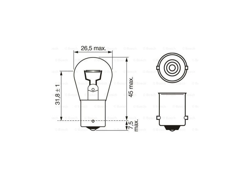 BOSCH 1987302811 Irányjelző, index, villogó izzó